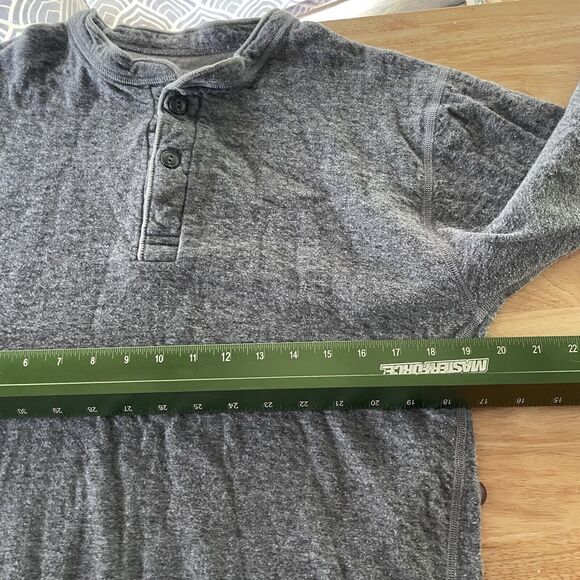 LL Bean Shirt River Driver Henley Wool Blend Outer Base Layer‎ Medium - Picture 4 of 5